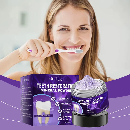 50G Purple Tooth Whitening Powder Remove Plaque Stains Calculus Bad Breath Yellow Stain Oral Hygiene Cleaning Tooth Care