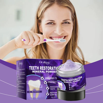 50G Purple Tooth Whitening Powder Remove Plaque Stains Calculus Bad Breath Yellow Stain Oral Hygiene Cleaning Tooth Care